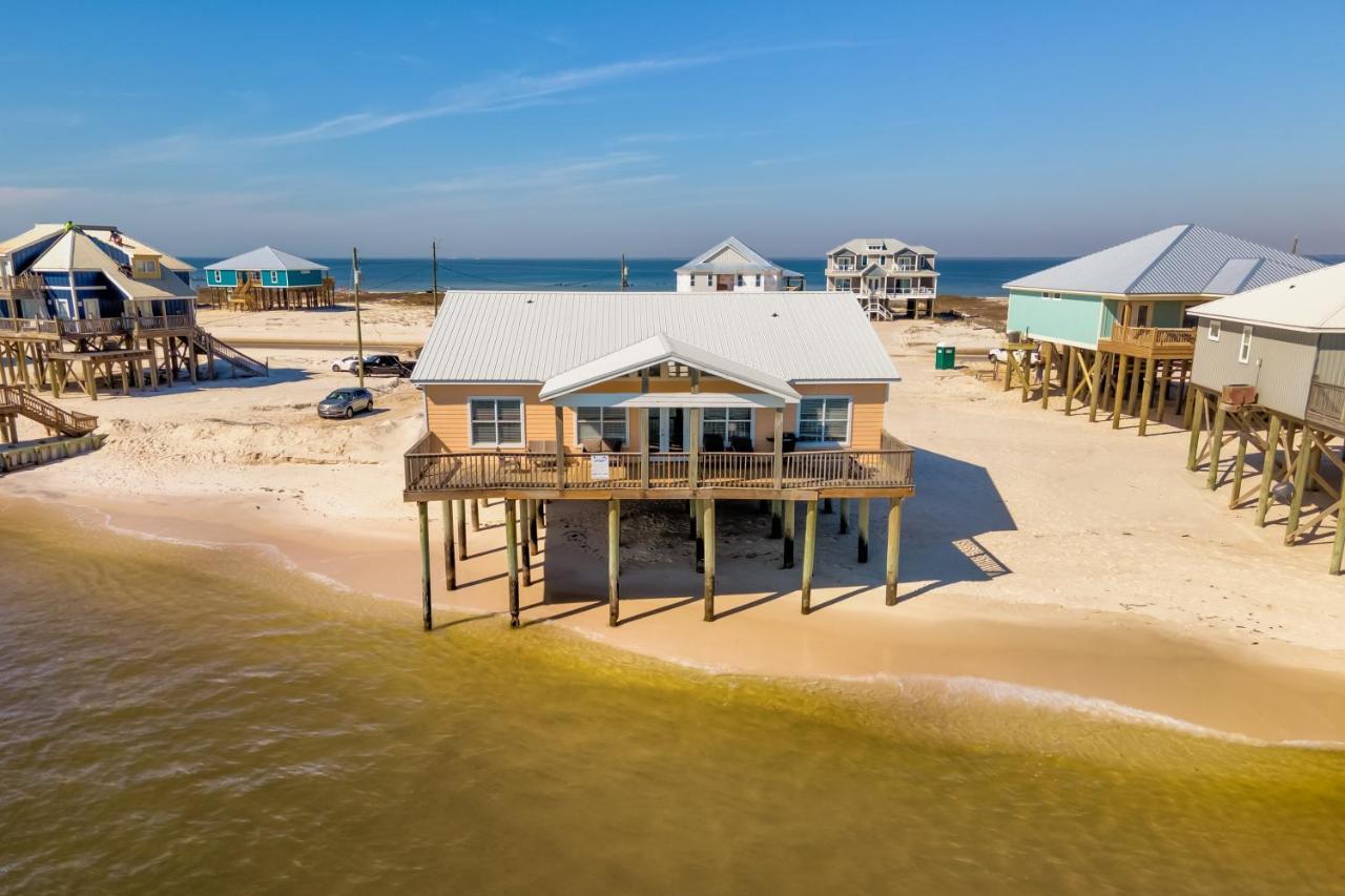Sun Spot - True Gulf Front Private Home With Lovely Gulf Side Deck, Home ドーフィン・アイランド エクステリア 写真